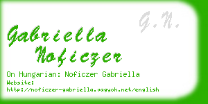 gabriella noficzer business card